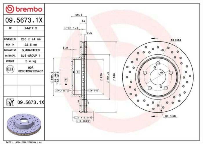 BREMBO piduriketaste komplekt SUBARU IMPREZA LEGACY 89-2013 - Image 3
