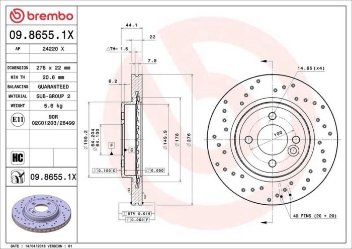 BREMBO High Perfomance piduriketaste komplekt Esi. MINI - Image 3