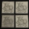 Kiltkivist 10x10cm lasergraveeringuga õlleklaasialuste kmpl.