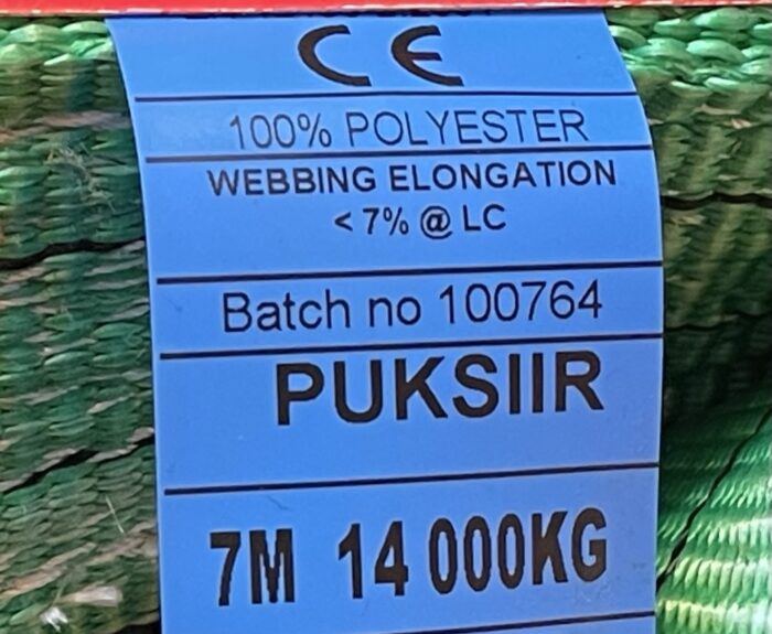 Polüester puksiirlint konksudega 14t. 7m. - Image 2