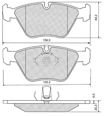 Piduriklotsid BMW E46 E39 E86 E85