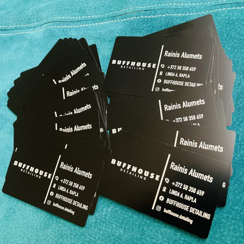 Lasergraveeritud metallist visiitkaardid