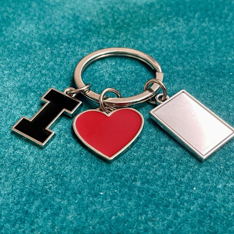 Metallist võtmehoidja kinkekarbis I LOVE YOU