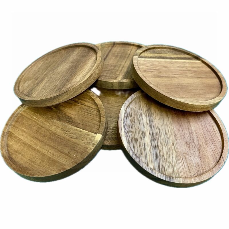 Akaatsiapuust klaasialuste komplekt